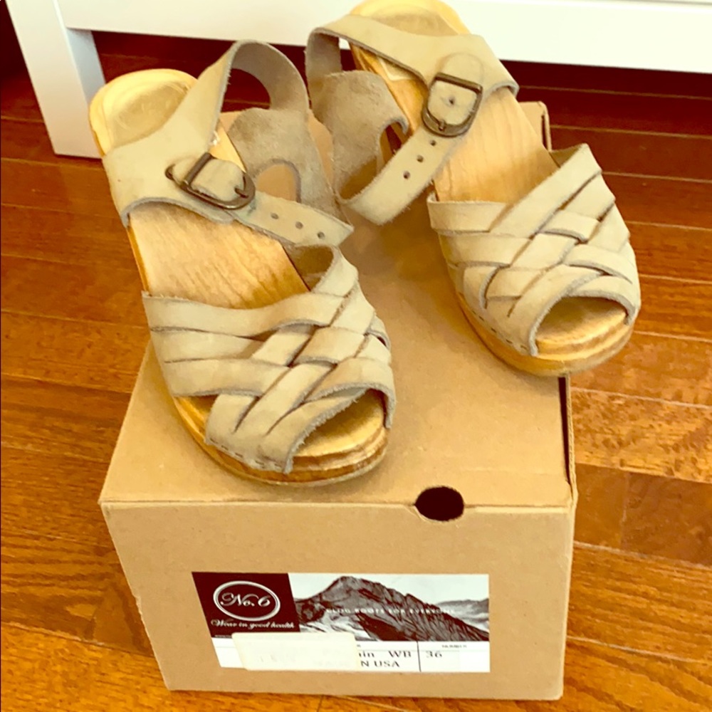 No. 6 clog sandals